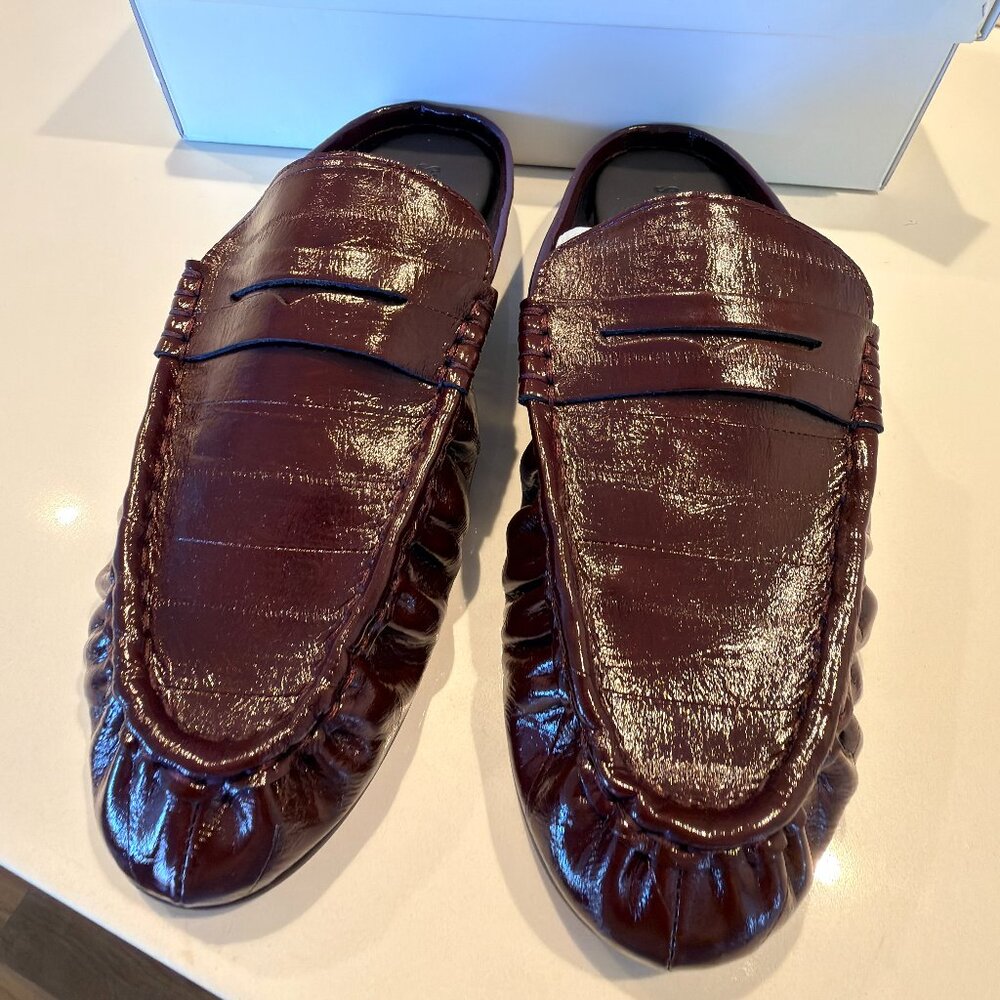 Steve Madden Women's Patent Burgundy Penny Loafers